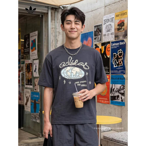 阿迪达斯adidas三叶草ILLUST GFX TEE短袖T恤 KU9206