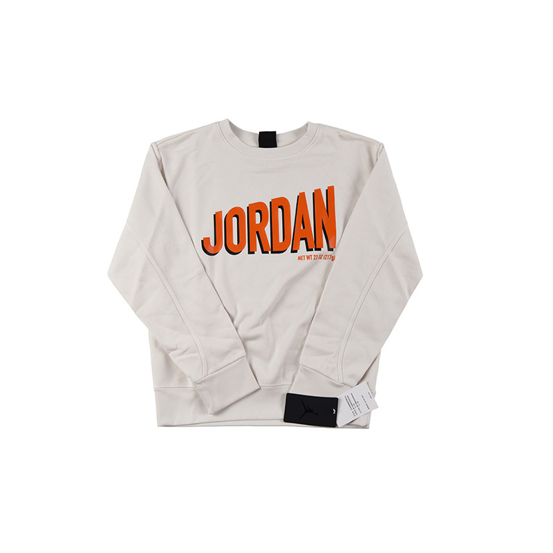 nike耐克大小童春秋季Jordan加绒圆领套头衫卫衣JD2312078GS-004