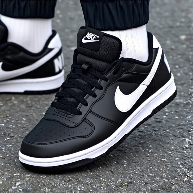 耐克Nike板鞋Big Low 小AJ复古休闲滑板鞋合成皮革运动355152-016