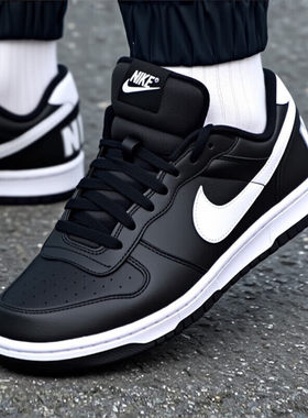 耐克Nike板鞋Big Low 小AJ复古休闲滑板鞋合成皮革运动355152-016