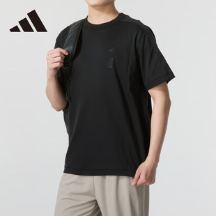 阿迪达斯adidas男子短袖 圆领宽松透气简约运动休闲T恤IW1518 夏季