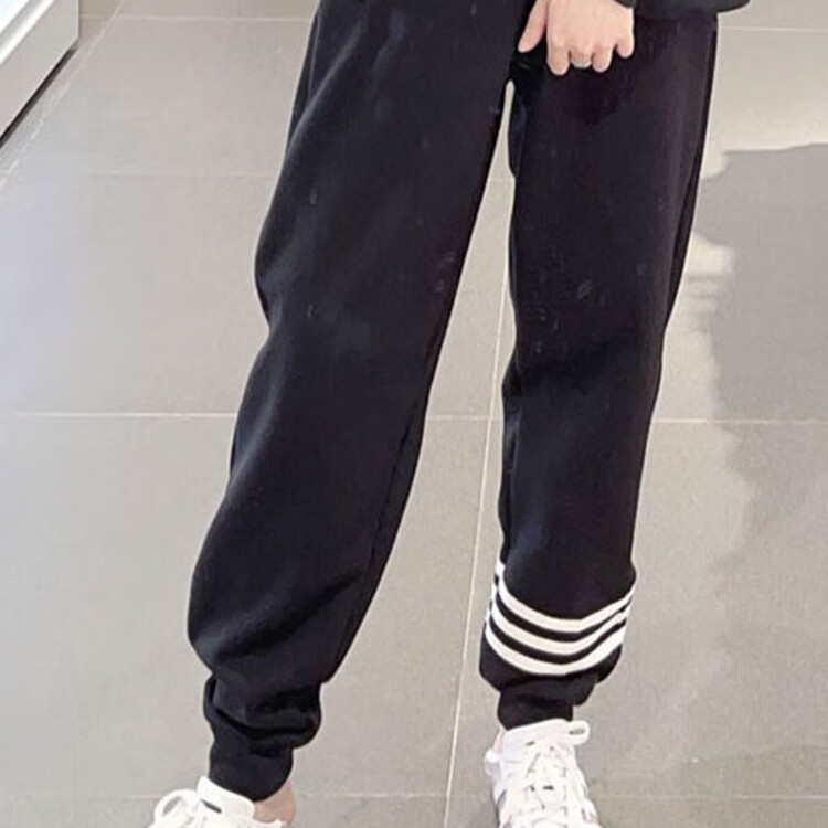 阿迪达斯adidas运动裤秋冬三叶草休闲裤针织卫裤小脚裤长裤IB7321