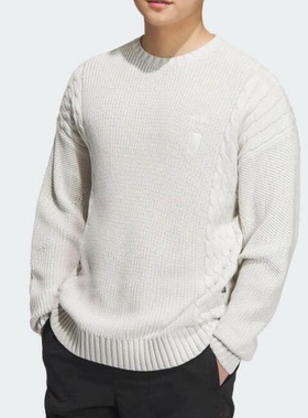 Adidas阿迪达斯男子圆领武极针织舒适时尚套头衫卫衣 IP5001