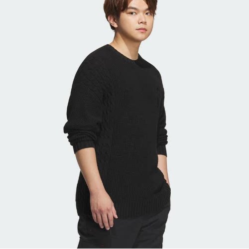 酷动城正品 Adidas 男子圆领武极针织舒适时尚套头衫卫衣 IP5000