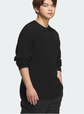酷动城正品 Adidas 男子圆领武极针织舒适时尚套头衫卫衣 IP5000