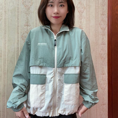 ADIDAS 三叶草 女款春秋运动休闲时尚百搭防风衣夹克外套 IK8618