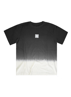 Kappa卡帕男子夏季圆领拼接渐变色宽松休闲短袖T恤K0B32TD15A-001