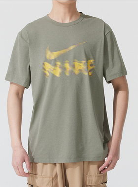 Nike耐克短袖男25夏季新款圆领时尚字母印花运动休闲T恤HQ7988