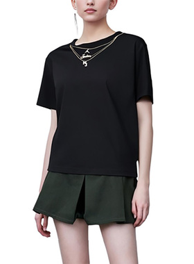 Nike耐克 JORDAN女子夏季新款烫金项链细节休闲短袖T恤DO5021-010