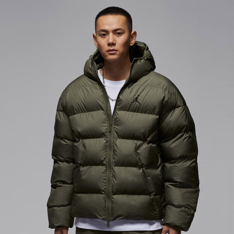 耐克NIKE棉衣男Jordan保暖运动服户外棉服保暖连帽外套HV0533-222