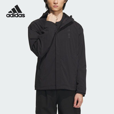 Adidas/阿迪达斯新款男士抽绳连帽梭织运动夹克IX4287