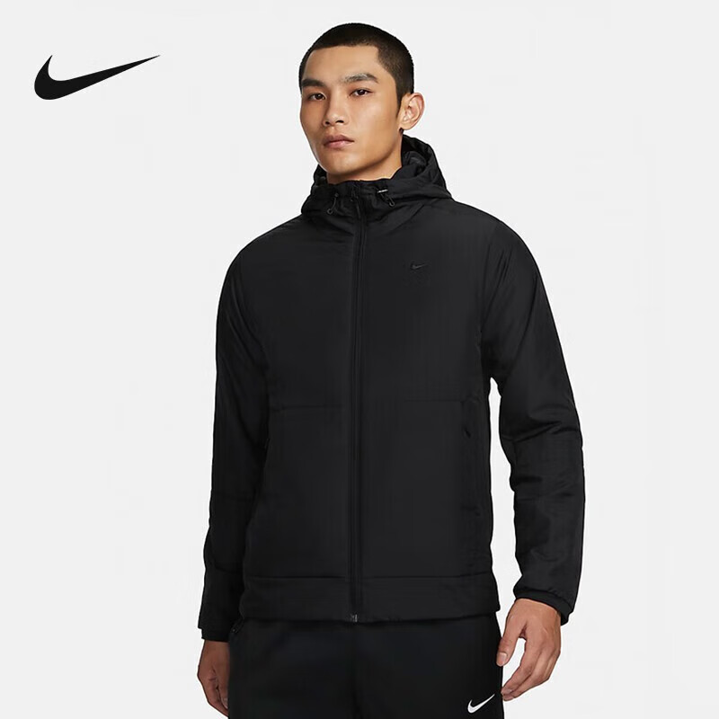 耐克NIKE棉服新款运动服连帽休闲舒适夹克加厚保暖外套FB7545-010