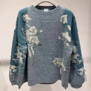 2J4E434吊牌1999大地素DAZZLE专柜正品 上衣 2025冬女毛织长袖