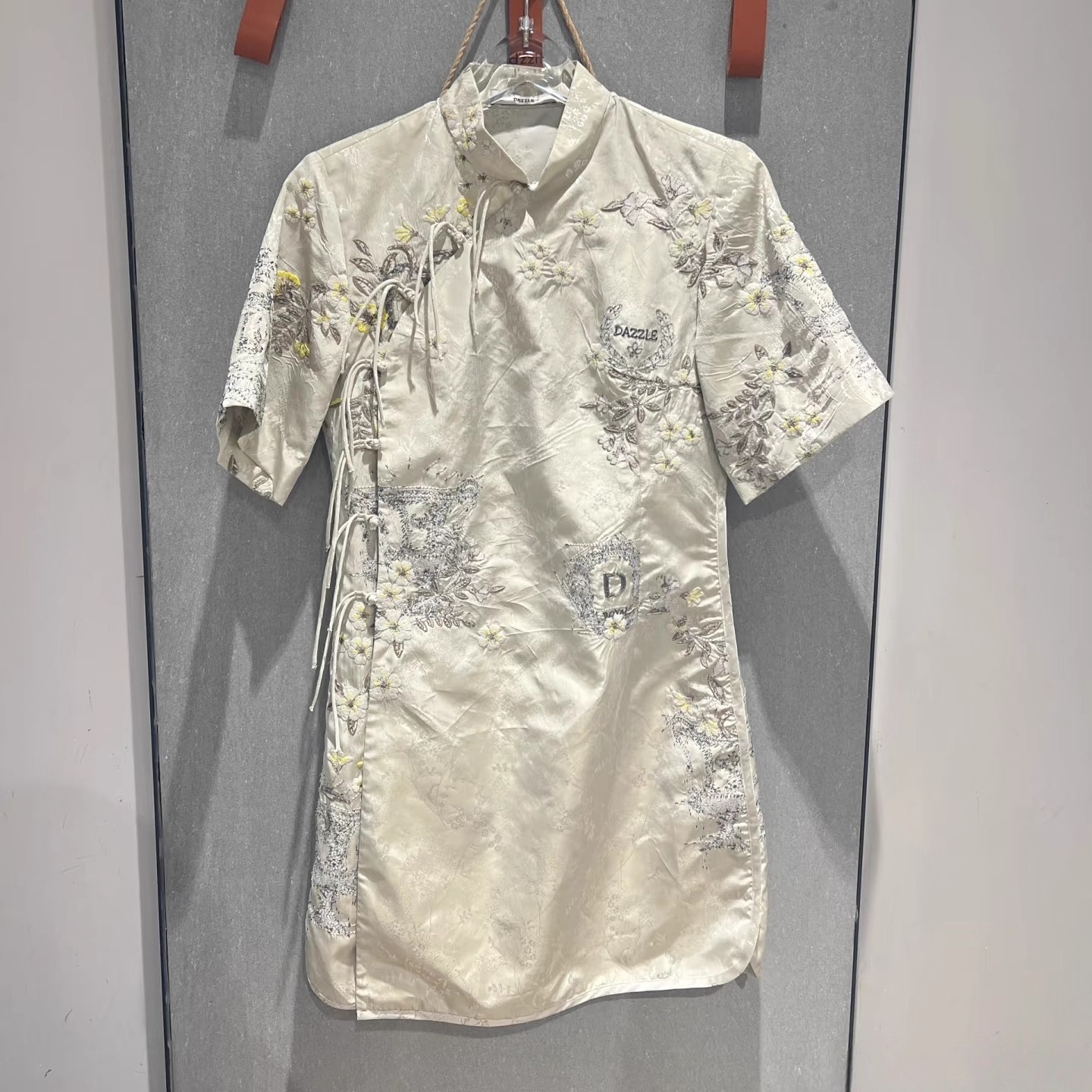 2J2O471吊牌2899大地素DAZZLE专柜正品2025夏女短袖连衣裙