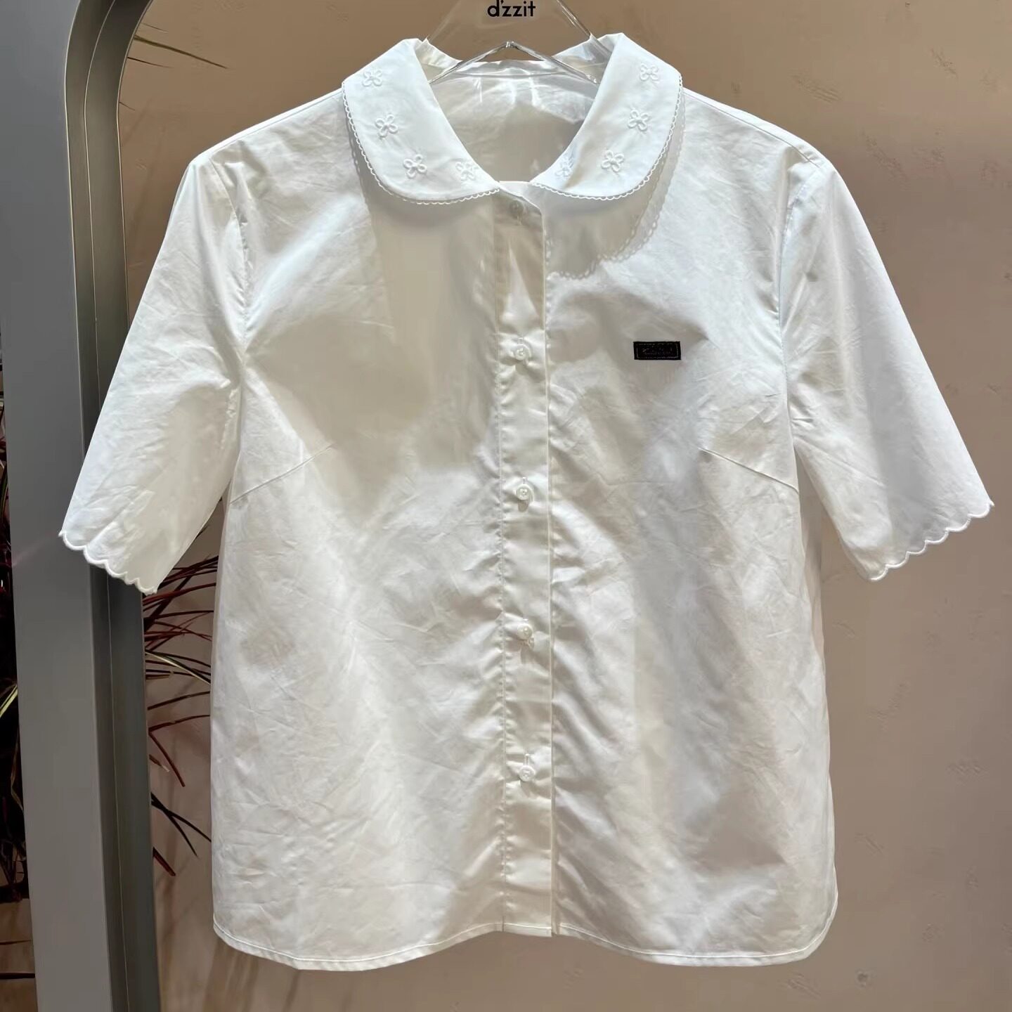 3J3C202吊牌835小地素dzzit专柜正品2025秋一波女士纯色衬衫僻