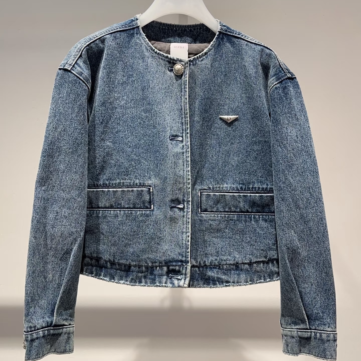 2I4RB09吊牌1999大地素DAZZLE专柜正品2024冬女牛仔短外套上衣