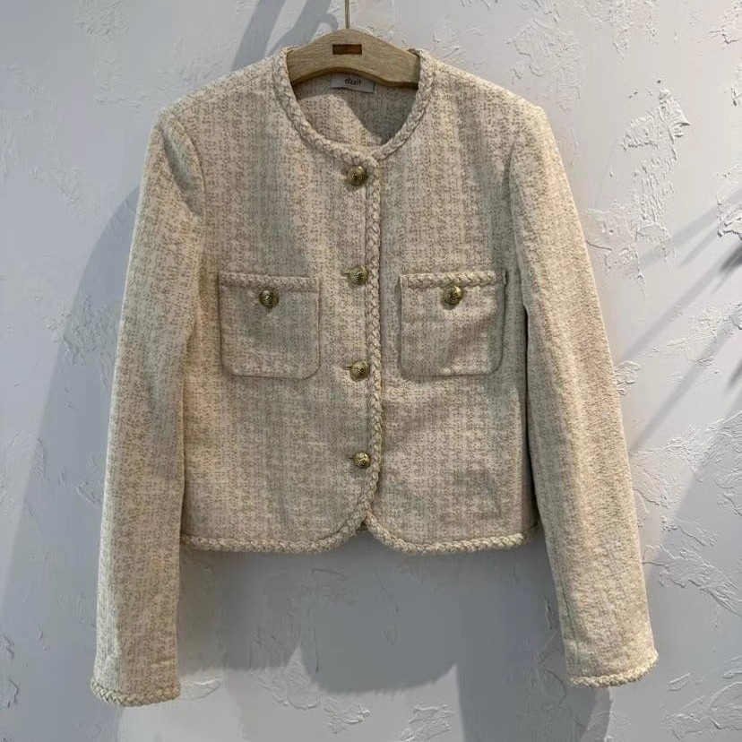 3J1RD05吊牌1890小地素dzzit专柜正品2025春 白色提花牛仔外套