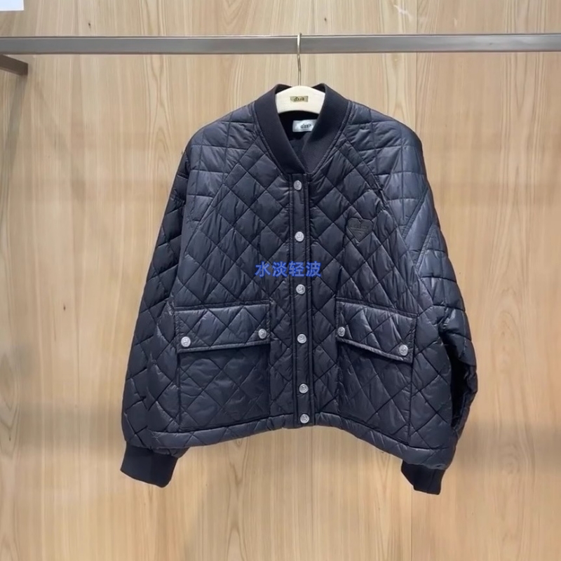 3I4K223吊牌1690小地素dzzit专柜正品2024冬女士短款菱格纹羽绒服