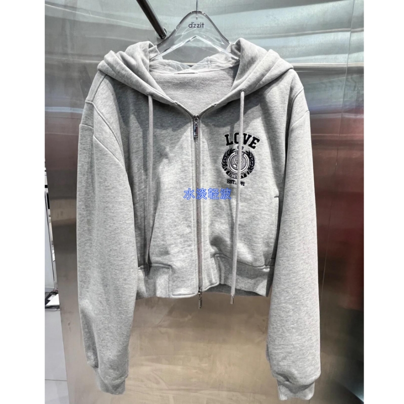 3H4J213吊牌1290小地素dzzit专柜正品2023冬女士卫衣开衫外套火