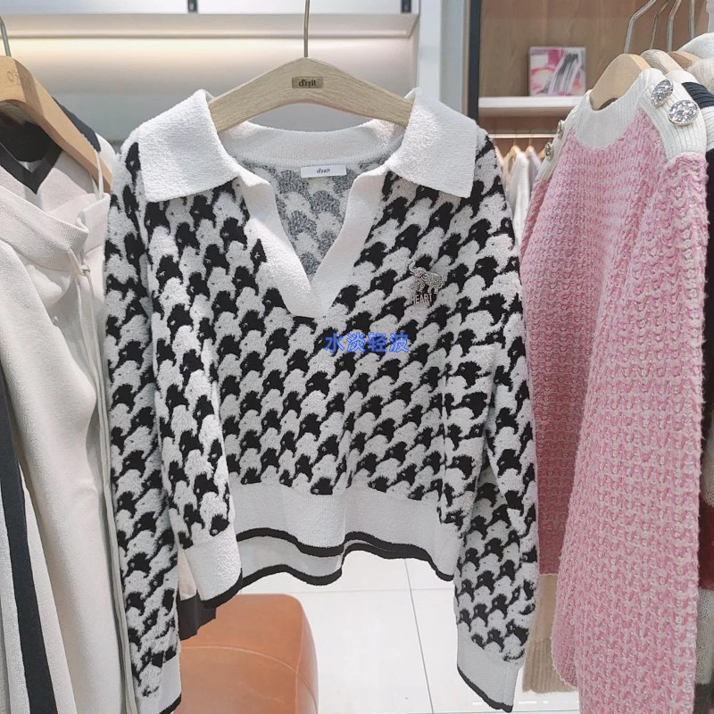 3H1E419吊牌1390小地素dzzit专柜正品2023春女士针织长袖衫上衣