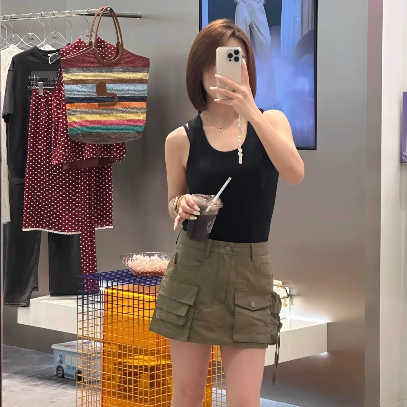 3J2Q120吊牌1090小地素dzzit专柜正品2025夏女深绿色休闲短裤