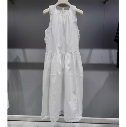 2J2O367吊牌2399大地素DAZZLE专柜正品2025夏女无袖连衣裙