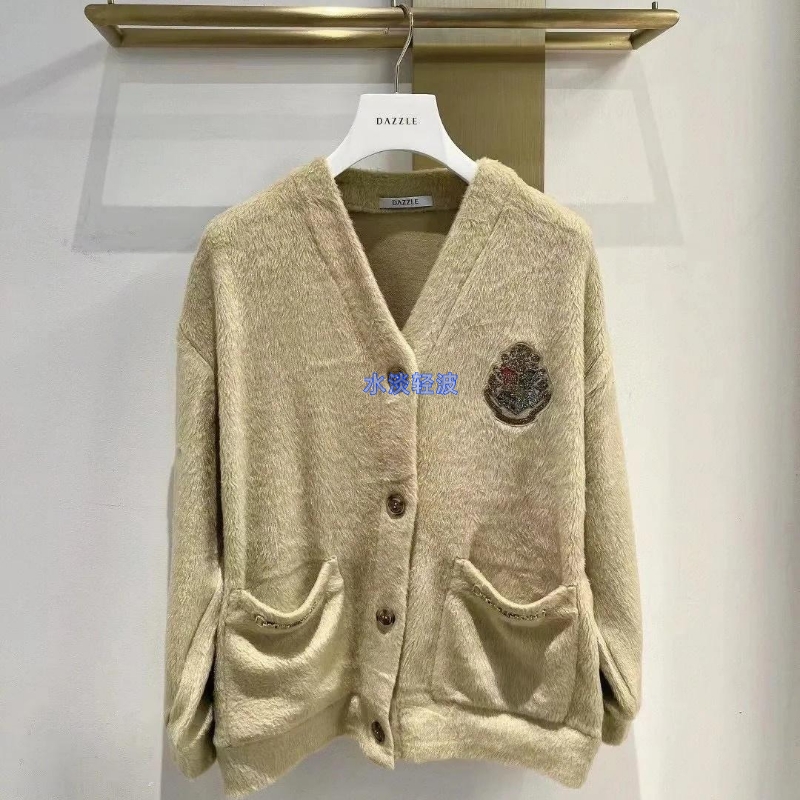 2E4G204吊牌1899大地素DAZZLE专柜正品2022冬女士大衣外套