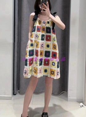 3H2O308吊牌1790小地素dzzit专柜正品2023夏女无袖针织连衣裙裙子