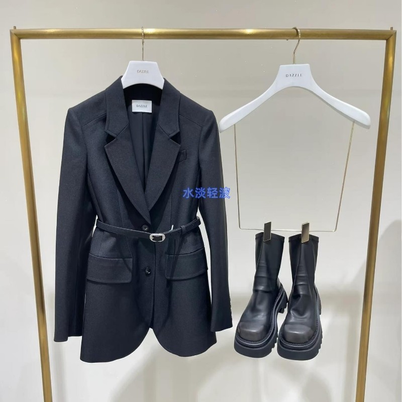 2I1F509吊牌3699大地素DAZZLE专柜正品2024春女士收腰西装外套火