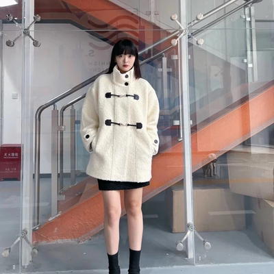 3I4G260吊牌1890小地素dzzit专柜正品2024冬白色宽松休闲大衣