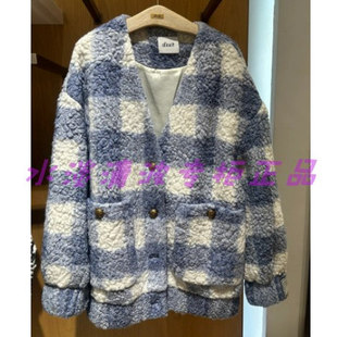2023冬女士短大衣 3H4G136吊牌2490小地素dzzit专柜正品