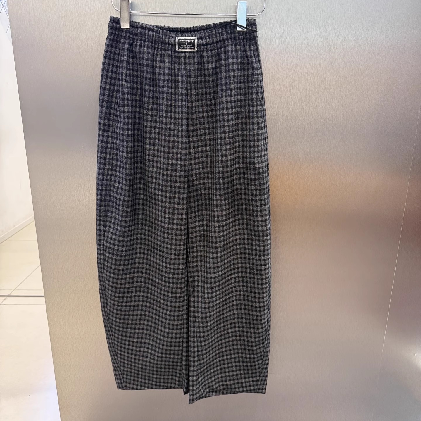 3J4Q422吊牌1495小地素dzzit专柜正品2025冬五波女士格纹休闲裤