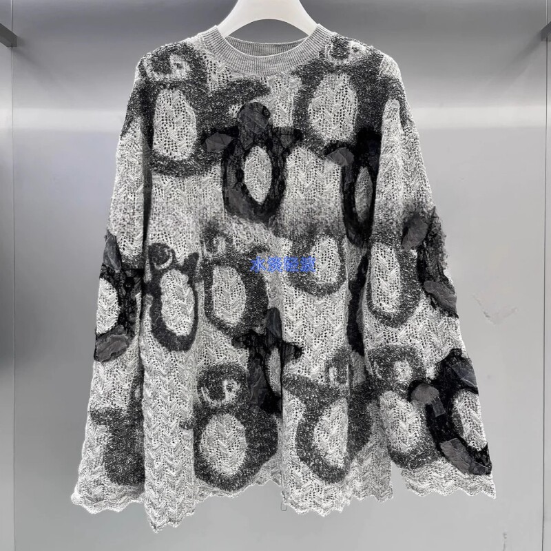 2I3E445吊牌2899大地素DAZZLE专柜正品2024秋重工企鹅卫衣毛衫