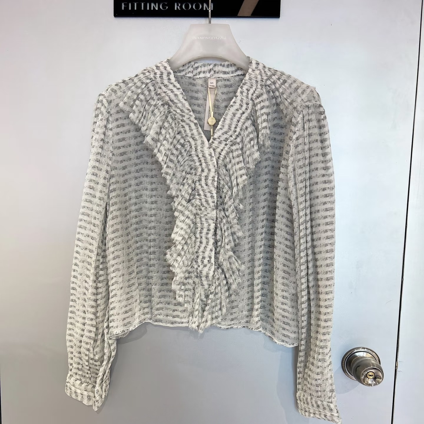 1H4D501吊牌3990元D高地素专柜正品2023冬女士长袖小上衣