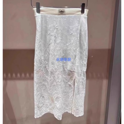 3I3S404吊牌1090小地素dzzit专柜正品2024秋女士绣花网布长裙