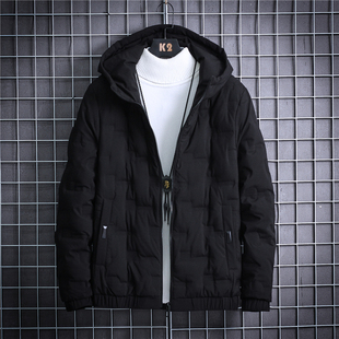 加厚外套棉衣服潮牌棉袄男士 新款 潮流宽松连帽轻薄棉服男冬季 韩版