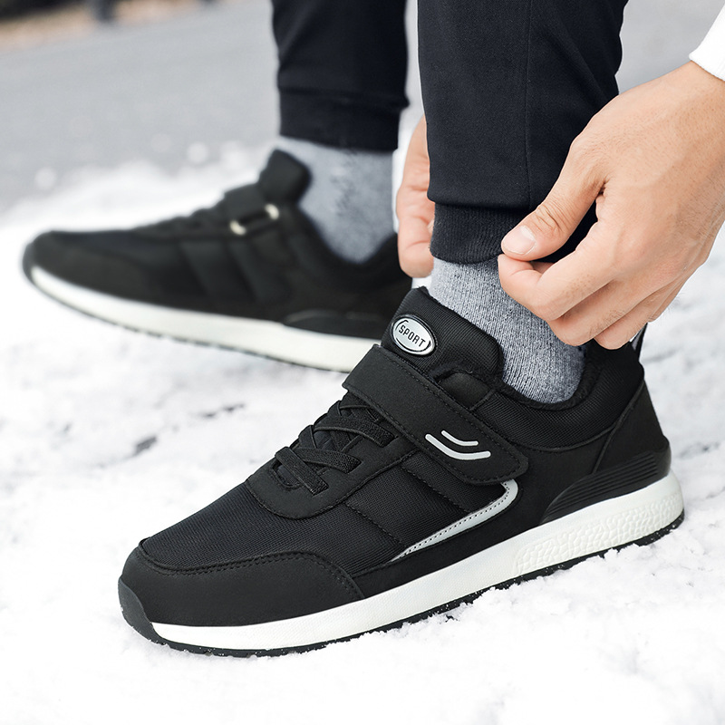 冬季新款加绒保暖中老年健步鞋爸