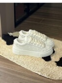 增高ins休闲厚底情侣板鞋 小白鞋 字母系带新款 圆头B33百搭