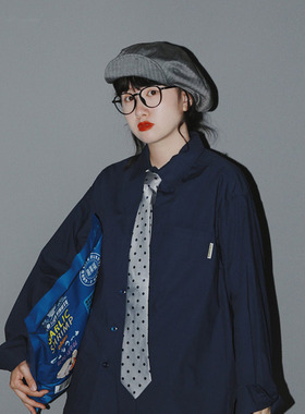 HOW糖果彩色波点宽版8cm男女衬衣配饰潮流领带四季款墨绿