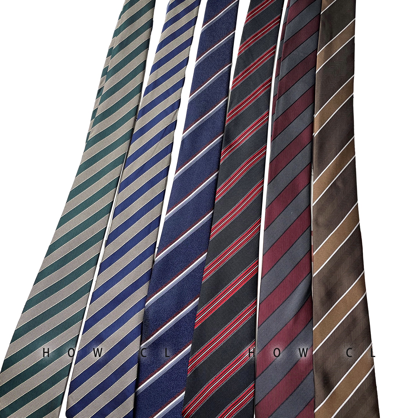 HOW CL买二送一长款斜条腰果休闲时尚薄款领带腰带男女