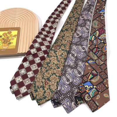 印花色织复古休闲宽版