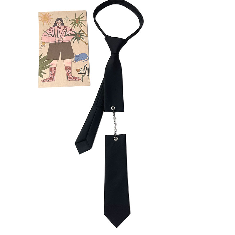 免打拉链自制领带涤纶