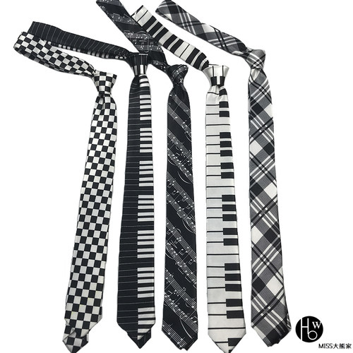 格子蹦迪土酷韩版休闲窄版5cm