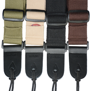 明佳棉质牛皮头民谣吉他背带 电吉他背带木吉他肩带 电贝斯背带子