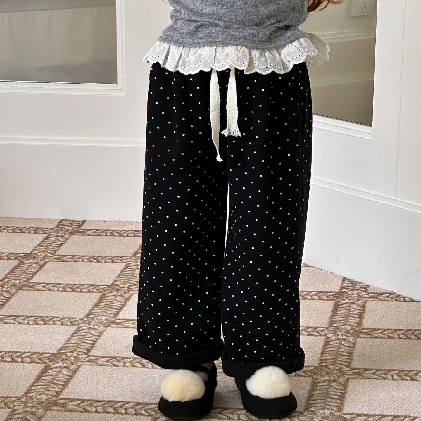 儿童休闲加绒裤2025冬新款一体绒保暖宽松显瘦直筒裤百搭长裤百搭,童装/婴儿装/亲子装,裤子,淘宝优惠券,粉丝福利购,淘宝优惠卷