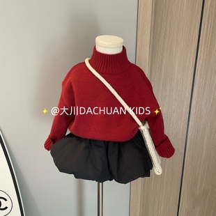 新年纯色厚款 毛衣中高龄毛衣外套25冬新年红色毛衣百搭上衣针织衫