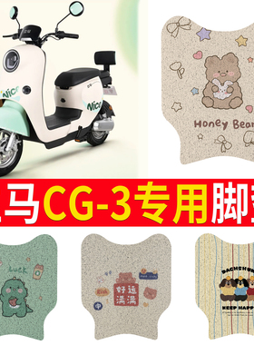 适用于立马CG3/CG-3电动车脚垫TDT99Z电瓶车配件坐垫改装座套装饰