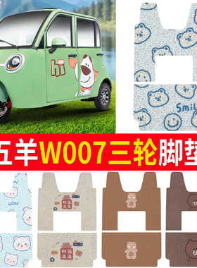 适用五羊W007电动三轮车丝圈脚踏垫防水踏板WY1200DZK-20B