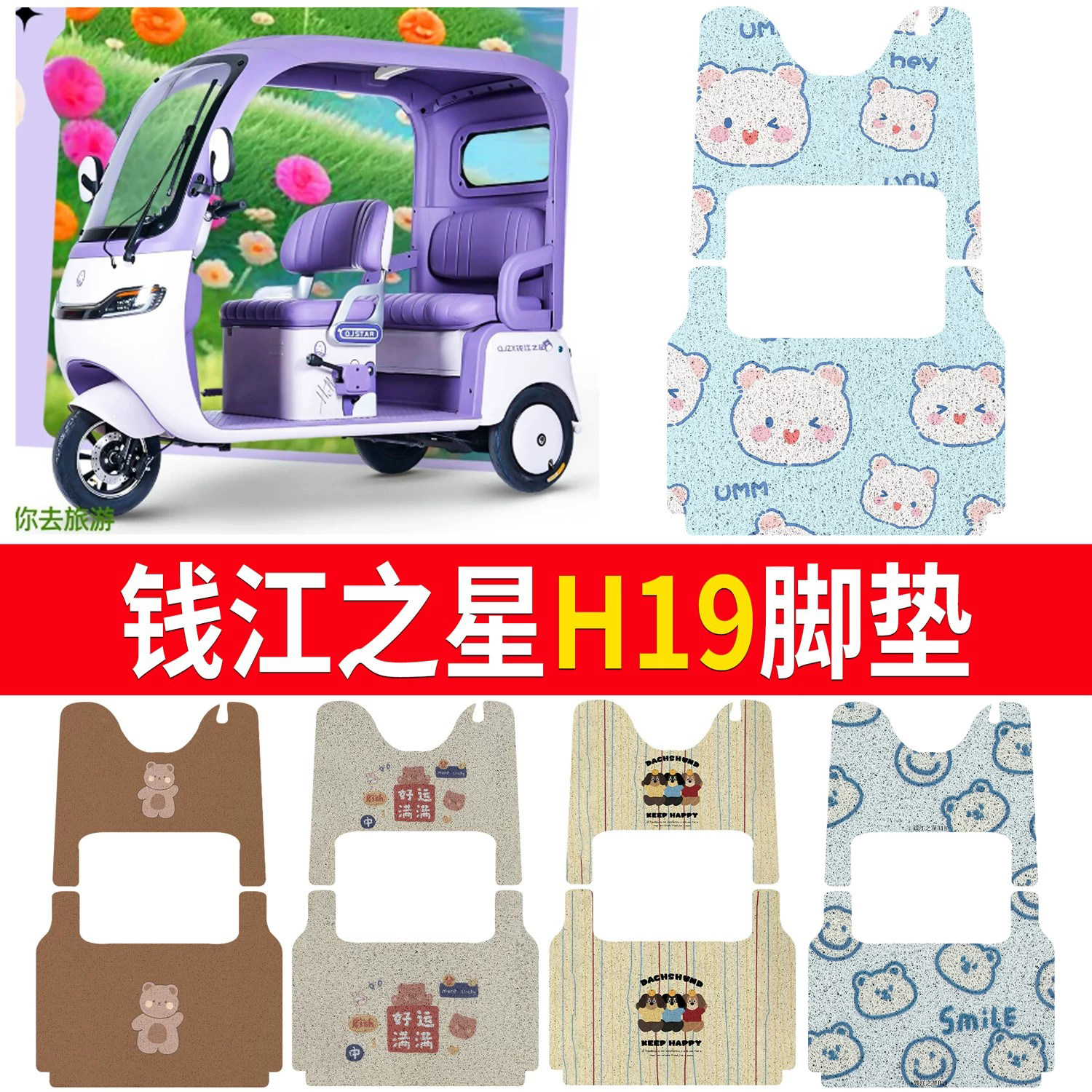 【钱江之星H19】适用脚垫