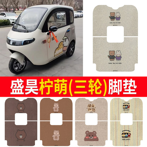 适用【盛昊柠萌】三轮车脚垫